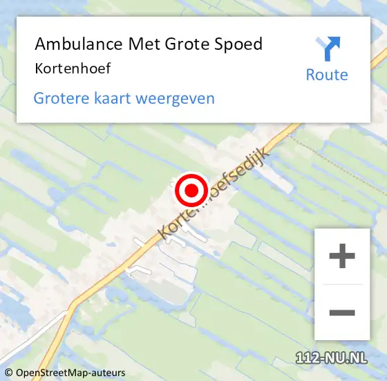 Locatie op kaart van de 112 melding: Ambulance Met Grote Spoed Naar Kortenhoef op 28 juli 2017 15:08
