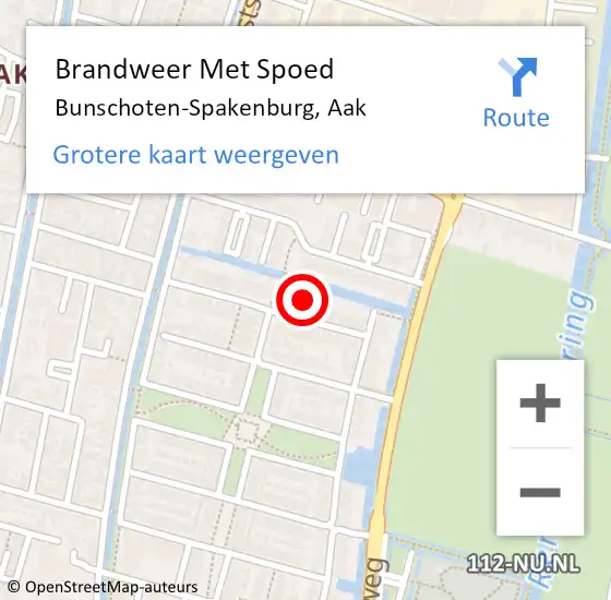Locatie op kaart van de 112 melding: Brandweer Met Spoed Naar Bunschoten-Spakenburg, Aak op 28 juli 2017 15:37