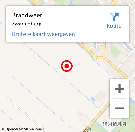 Locatie op kaart van de 112 melding: Brandweer Zwanenburg op 29 juli 2017 15:37