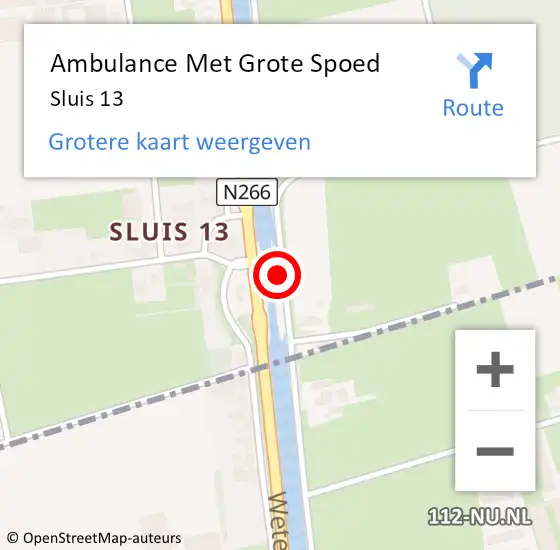 Locatie op kaart van de 112 melding: Ambulance Met Grote Spoed Naar Sluis 13 op 1 augustus 2017 11:15
