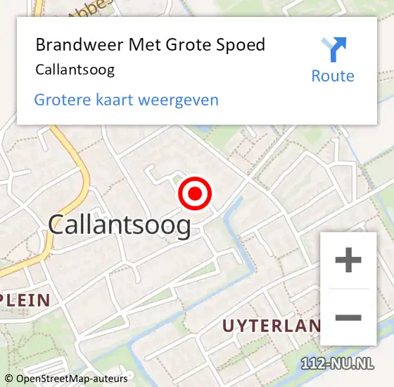 Locatie op kaart van de 112 melding: Brandweer Met Grote Spoed Naar Callantsoog op 7 augustus 2017 14:33
