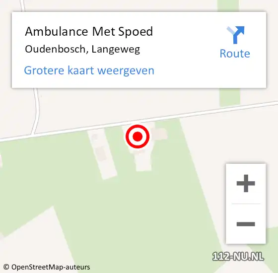 Locatie op kaart van de 112 melding: Ambulance Met Spoed Naar Oudenbosch, Langeweg op 12 augustus 2017 00:52