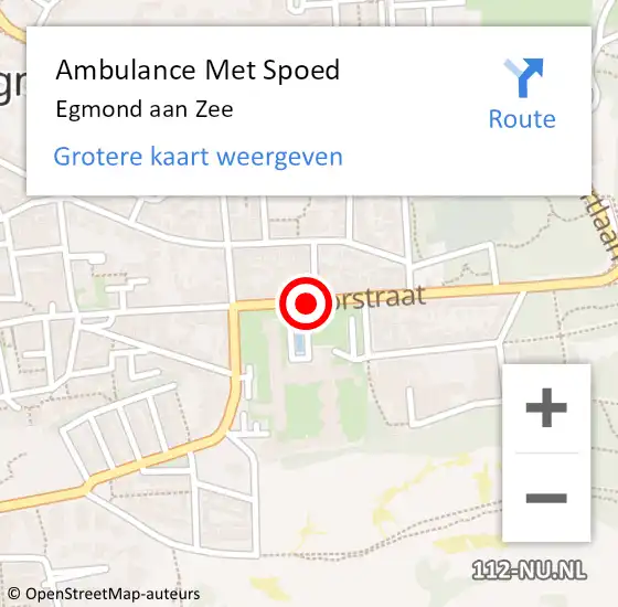 Locatie op kaart van de 112 melding: Ambulance Met Spoed Naar Egmond aan Zee op 12 augustus 2017 22:17