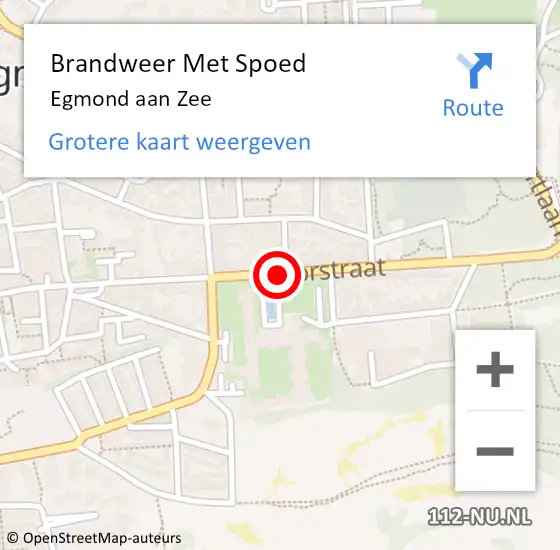 Locatie op kaart van de 112 melding: Brandweer Met Spoed Naar Egmond aan Zee op 12 augustus 2017 22:21