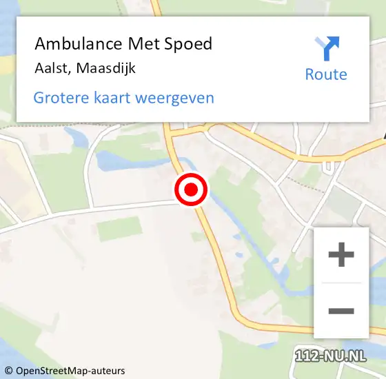 Locatie op kaart van de 112 melding: Ambulance Met Spoed Naar Aalst, Maasdijk op 13 augustus 2017 11:00