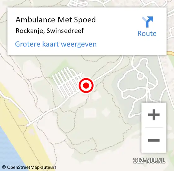 Locatie op kaart van de 112 melding: Ambulance Met Spoed Naar Rockanje, Swinsedreef op 13 augustus 2017 18:12
