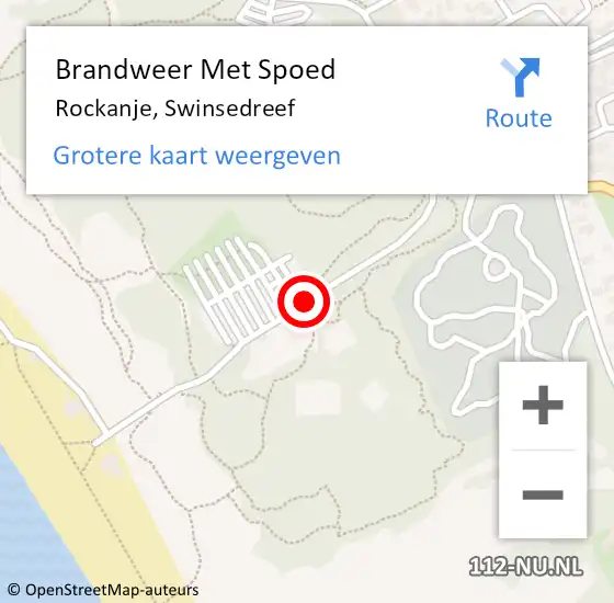 Locatie op kaart van de 112 melding: Brandweer Met Spoed Naar Rockanje, Swinsedreef op 13 augustus 2017 18:22