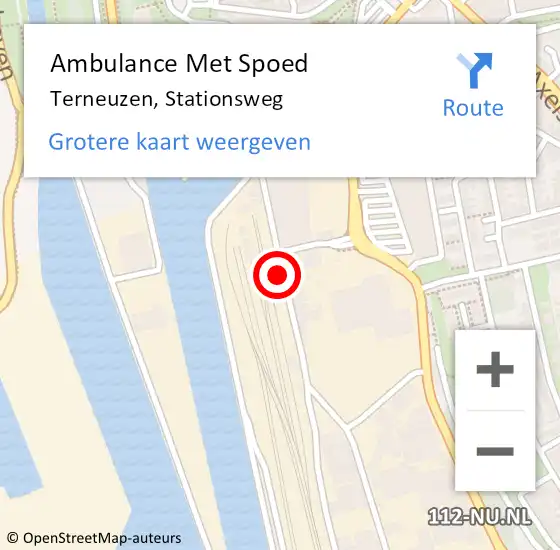 Locatie op kaart van de 112 melding: Ambulance Met Spoed Naar Terneuzen, Stationsweg op 17 augustus 2017 18:50