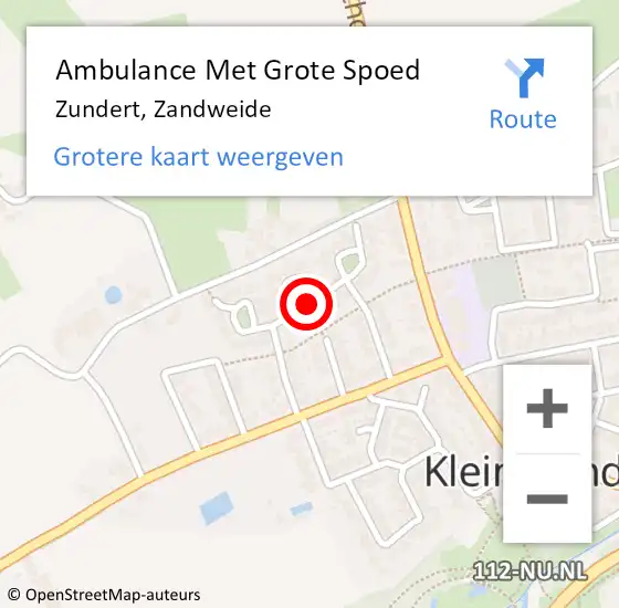 Locatie op kaart van de 112 melding: Ambulance Met Grote Spoed Naar Zundert, Zandweide op 17 augustus 2017 23:23