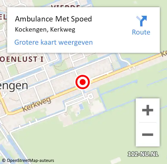 Locatie op kaart van de 112 melding: Ambulance Met Spoed Naar Kockengen, Kerkweg op 18 augustus 2017 18:47