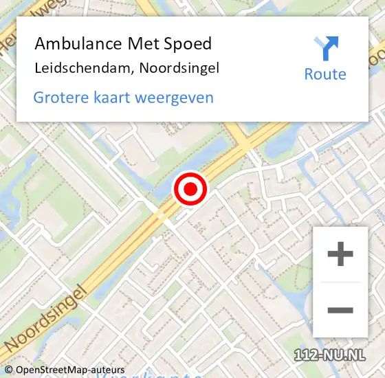 Locatie op kaart van de 112 melding: Ambulance Met Spoed Naar Leidschendam, Noordsingel op 19 augustus 2017 18:40