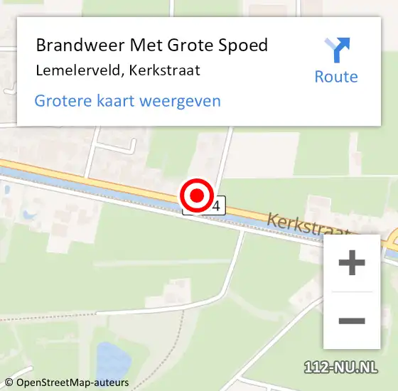 Locatie op kaart van de 112 melding: Brandweer Met Grote Spoed Naar Lemelerveld, Kerkstraat op 20 augustus 2017 11:09