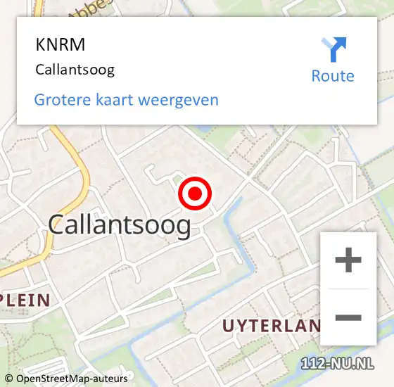 Locatie op kaart van de 112 melding: KNRM Callantsoog op 21 augustus 2017 15:18