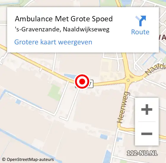 Locatie op kaart van de 112 melding: Ambulance Met Grote Spoed Naar 's-Gravenzande, Naaldwijkseweg op 21 augustus 2017 17:38