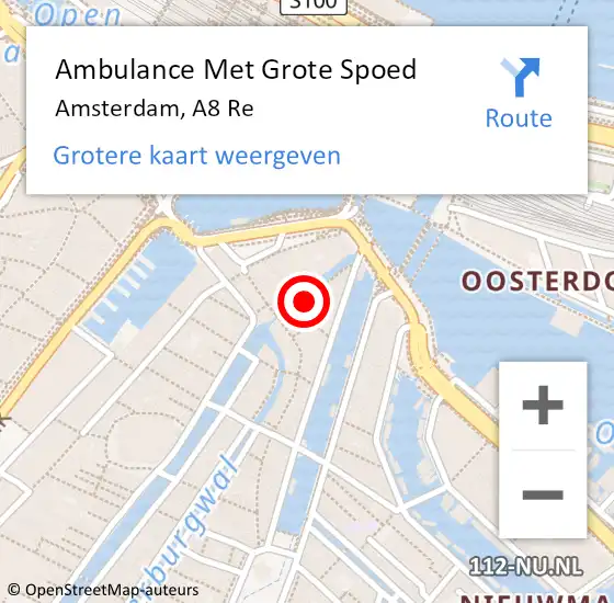 Locatie op kaart van de 112 melding: Ambulance Met Grote Spoed Naar Amsterdam, A4 Re op 21 augustus 2017 17:45