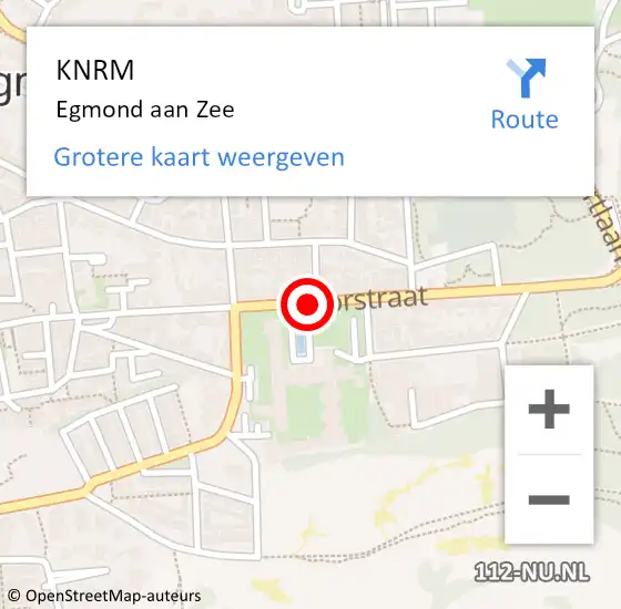 Locatie op kaart van de 112 melding: KNRM Egmond aan Zee op 21 augustus 2017 17:59