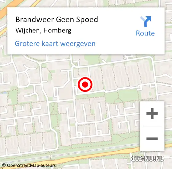 Locatie op kaart van de 112 melding: Brandweer Geen Spoed Naar Wijchen, Homberg op 21 augustus 2017 21:24