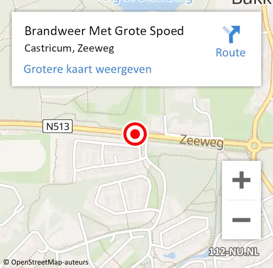 Locatie op kaart van de 112 melding: Brandweer Met Grote Spoed Naar Castricum, Zeeweg op 23 augustus 2017 21:27