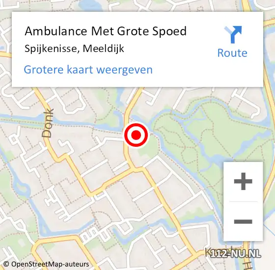 Locatie op kaart van de 112 melding: Ambulance Met Grote Spoed Naar Spijkenisse, Meeldijk op 26 augustus 2017 11:35