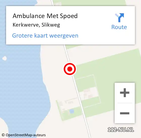 Locatie op kaart van de 112 melding: Ambulance Met Spoed Naar Kerkwerve, Slikweg op 27 augustus 2017 13:21