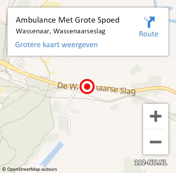 Locatie op kaart van de 112 melding: Ambulance Met Grote Spoed Naar Wassenaar, Wassenaarseslag op 29 augustus 2017 14:00
