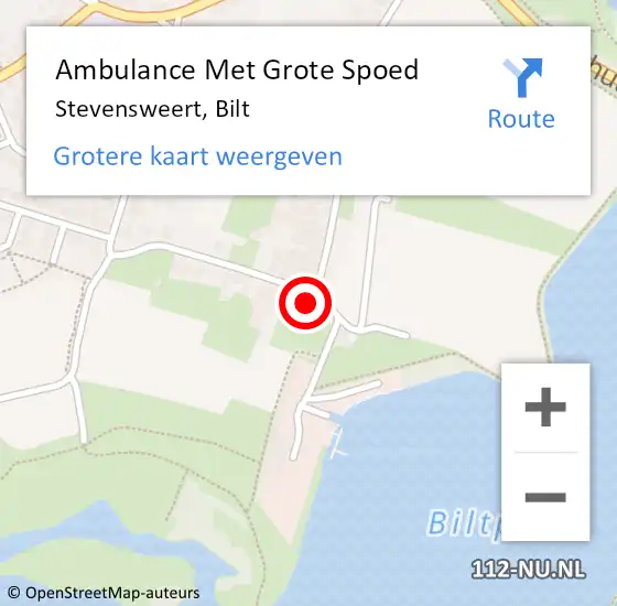 Locatie op kaart van de 112 melding: Ambulance Met Grote Spoed Naar Stevensweert, Bilt op 29 augustus 2017 21:54
