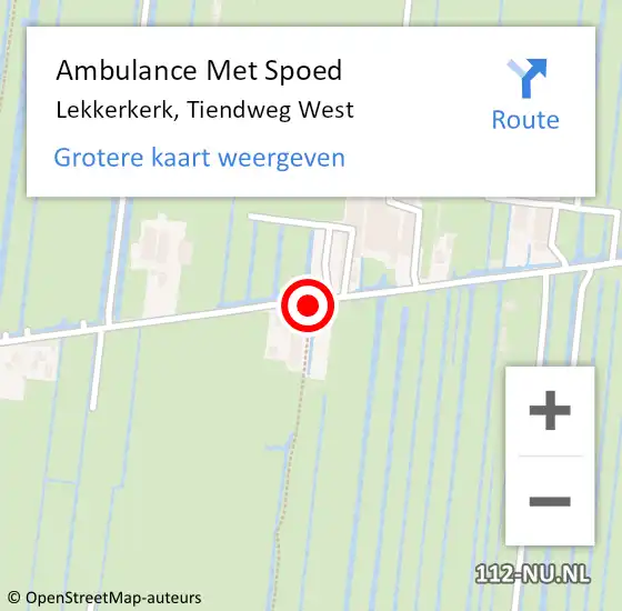 Locatie op kaart van de 112 melding: Ambulance Met Spoed Naar Lekkerkerk, Tiendweg West op 31 augustus 2017 20:20