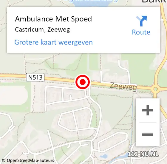 Locatie op kaart van de 112 melding: Ambulance Met Spoed Naar Castricum, Zeeweg op 31 augustus 2017 20:21