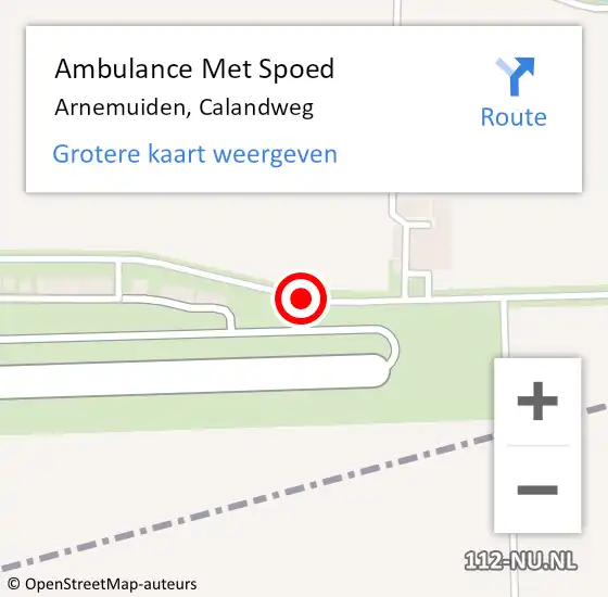 Locatie op kaart van de 112 melding: Ambulance Met Spoed Naar Arnemuiden, Calandweg op 2 september 2017 16:35