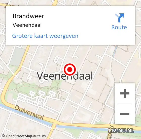 Locatie op kaart van de 112 melding: Brandweer Veenendaal op 3 september 2017 03:23