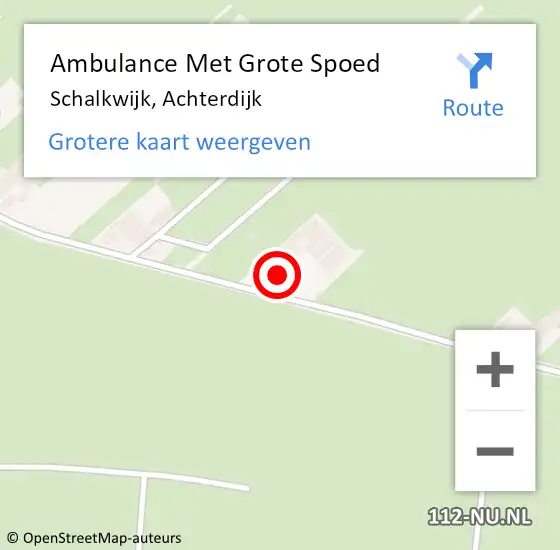 Locatie op kaart van de 112 melding: Ambulance Met Grote Spoed Naar Schalkwijk, Achterdijk op 3 september 2017 16:05