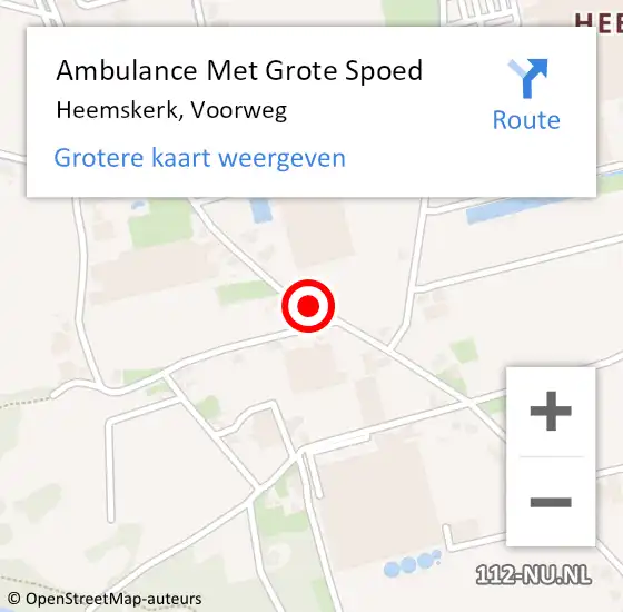Locatie op kaart van de 112 melding: Ambulance Met Grote Spoed Naar Heemskerk, Voorweg op 9 september 2017 02:41