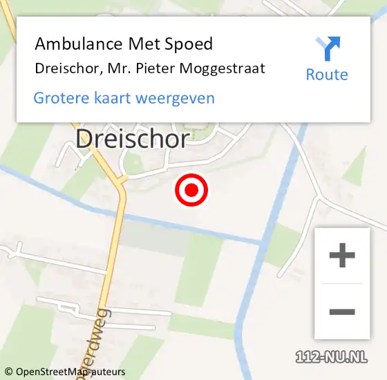 Locatie op kaart van de 112 melding: Ambulance Met Spoed Naar Dreischor, Mr. Pieter Moggestraat op 9 september 2017 19:12
