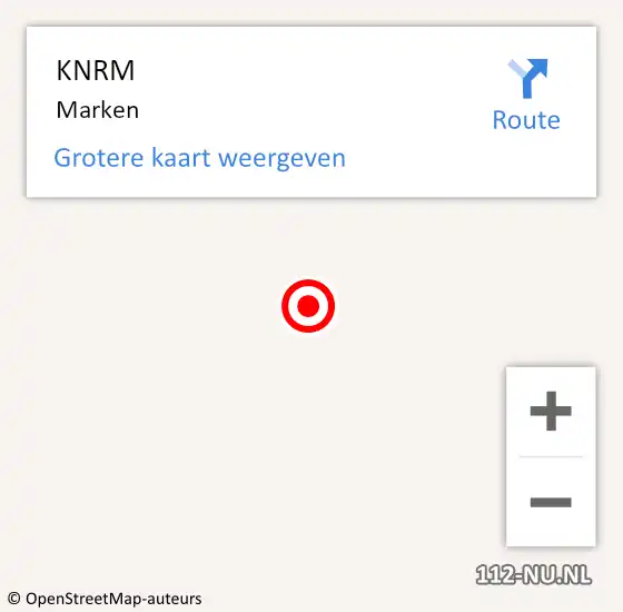 Locatie op kaart van de 112 melding: KNRM Marken op 10 september 2017 13:31