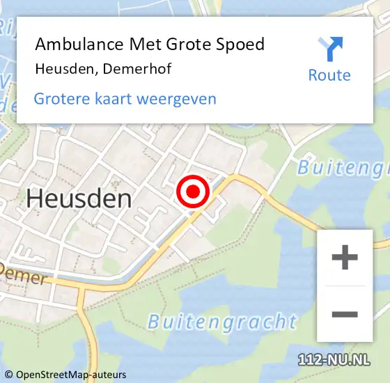 Locatie op kaart van de 112 melding: Ambulance Met Grote Spoed Naar Heusden, Demerhof op 13 september 2017 11:20