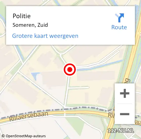 Locatie op kaart van de 112 melding: Politie Someren, Zuid op 13 september 2017 11:53