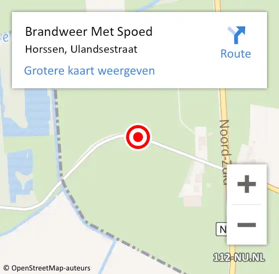 Locatie op kaart van de 112 melding: Brandweer Met Spoed Naar Horssen, Ulandsestraat op 13 september 2017 14:28