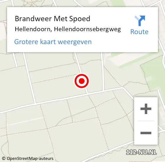 Locatie op kaart van de 112 melding: Brandweer Met Spoed Naar Hellendoorn, Hellendoornsebergweg op 13 september 2017 19:34