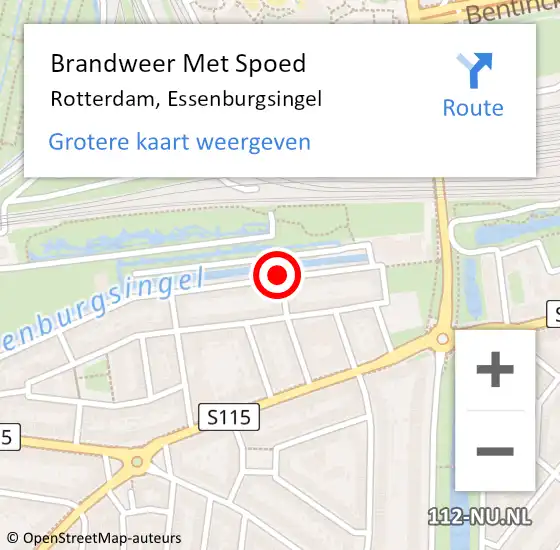 Locatie op kaart van de 112 melding: Brandweer Met Spoed Naar Rotterdam, Essenburgsingel op 13 september 2017 20:22