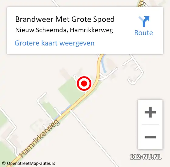 Locatie op kaart van de 112 melding: Brandweer Met Grote Spoed Naar Nieuw Scheemda, Hamrikkerweg op 15 september 2017 16:13