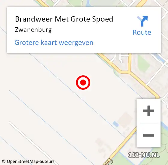 Locatie op kaart van de 112 melding: Brandweer Met Grote Spoed Naar Zwanenburg op 18 september 2017 13:26