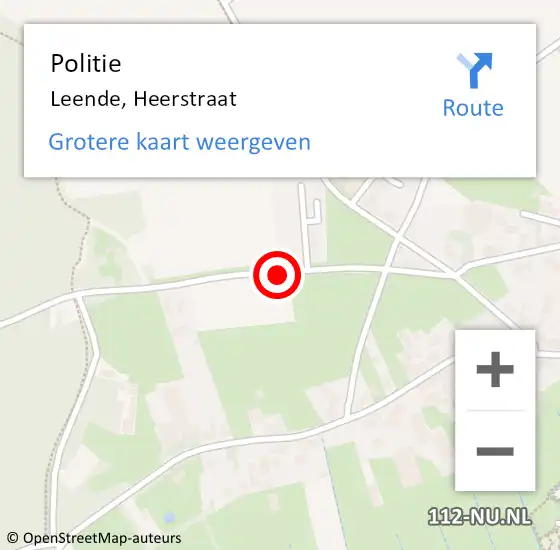 Locatie op kaart van de 112 melding: Politie Leende, Heerstraat op 19 september 2017 16:52