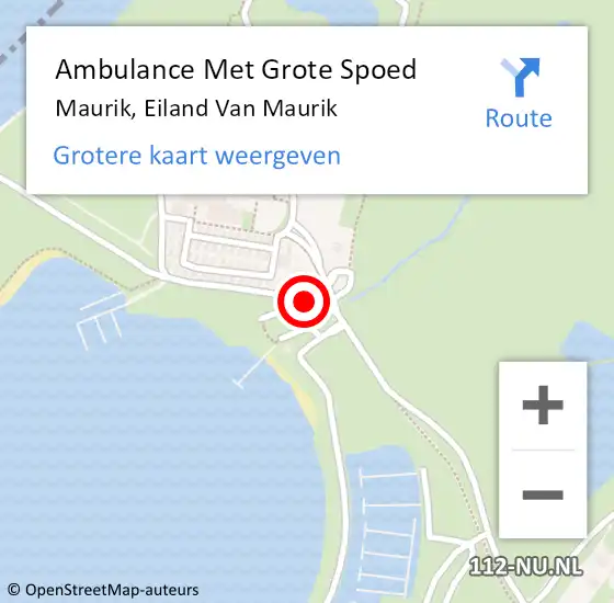 Locatie op kaart van de 112 melding: Ambulance Met Grote Spoed Naar Maurik, Eiland Van Maurik op 19 september 2017 18:25