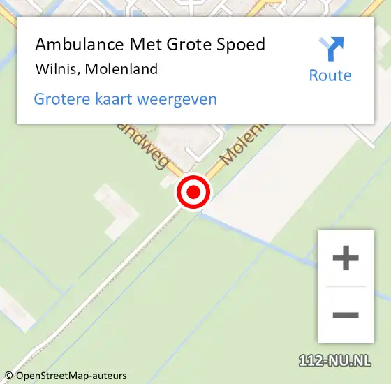Locatie op kaart van de 112 melding: Ambulance Met Grote Spoed Naar Wilnis, Molenland op 21 september 2017 09:18
