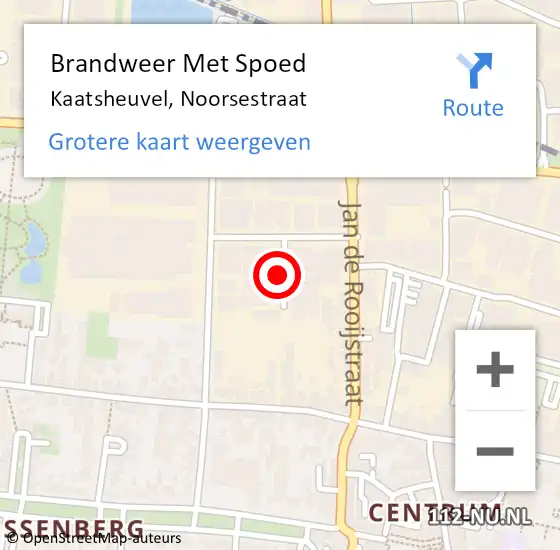 Locatie op kaart van de 112 melding: Brandweer Met Spoed Naar Kaatsheuvel, Noorsestraat op 29 september 2017 15:46