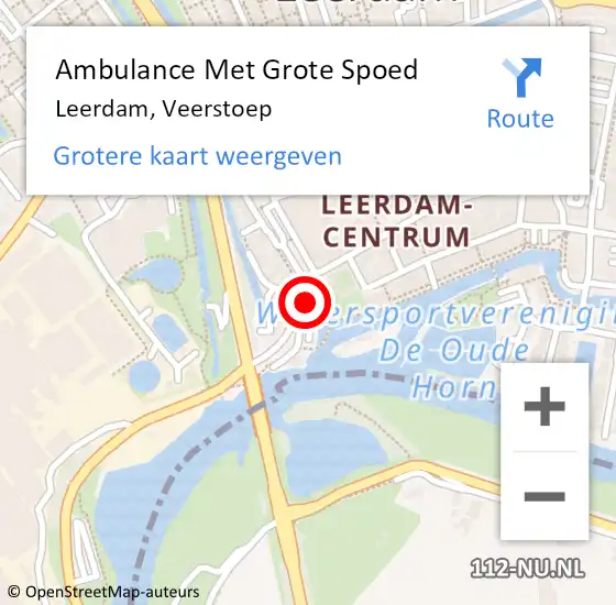 Locatie op kaart van de 112 melding: Ambulance Met Grote Spoed Naar Leerdam, Veerstoep op 30 september 2017 19:42