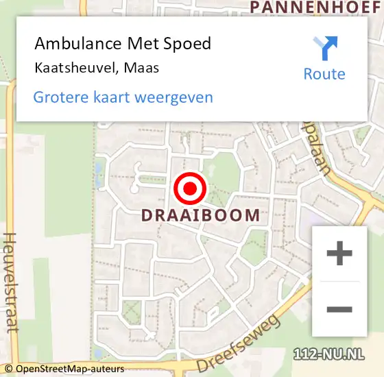Locatie op kaart van de 112 melding: Ambulance Met Spoed Naar Kaatsheuvel, Maas op 4 oktober 2017 23:28