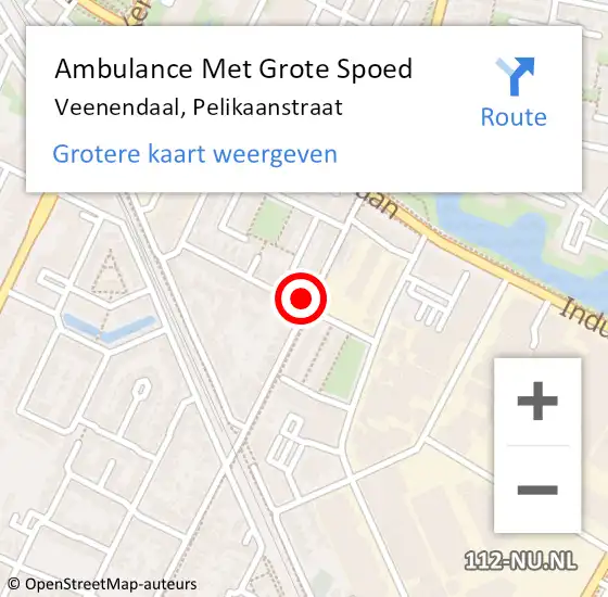 Locatie op kaart van de 112 melding: Ambulance Met Grote Spoed Naar Veenendaal, Pelikaanstraat op 8 oktober 2017 00:42