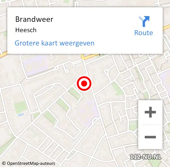 Locatie op kaart van de 112 melding: Brandweer Heesch op 8 oktober 2017 23:55