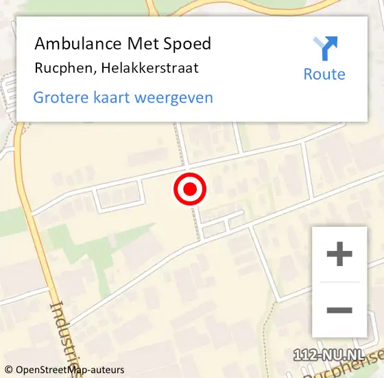 Locatie op kaart van de 112 melding: Ambulance Met Spoed Naar Rucphen, Helakkerstraat op 9 oktober 2017 14:03